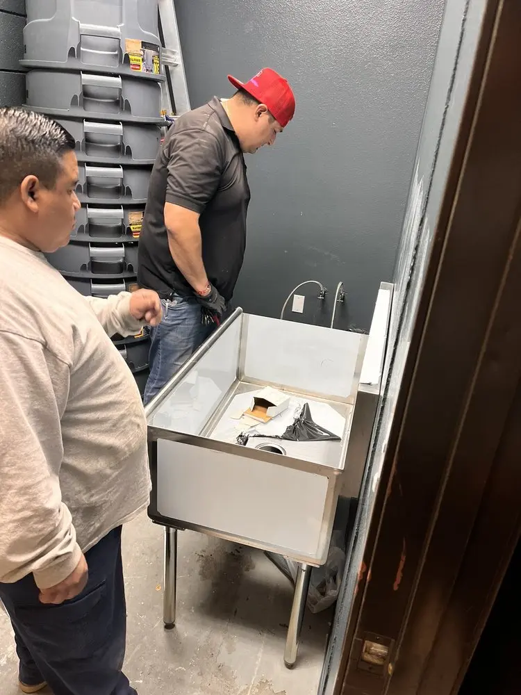 Commercial plumbing and sink installation in Shoemaker